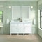 James Martin Vanities 60'' Double Vanity, Bright White w/ 3 CM Carrara White Marble Top 424-V60D-BW-3CAR - alternate 3